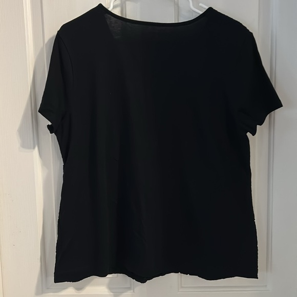 Croft and Barrow short sleeve PXL black tee shirt with islet front - Picture 3 of 7